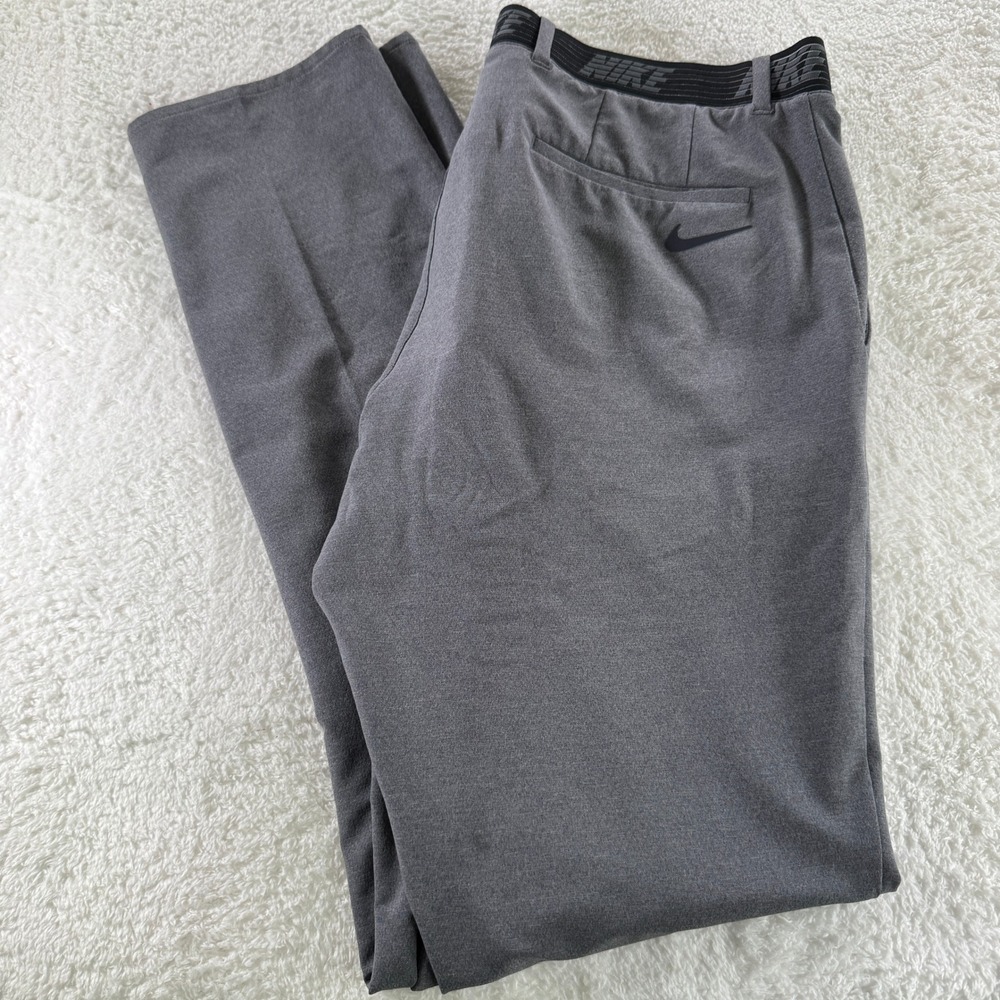Nike Dri-Fit Golf Dress Athletic Stretch Gray Pants 36x33‎ (34x34 tag) Clean